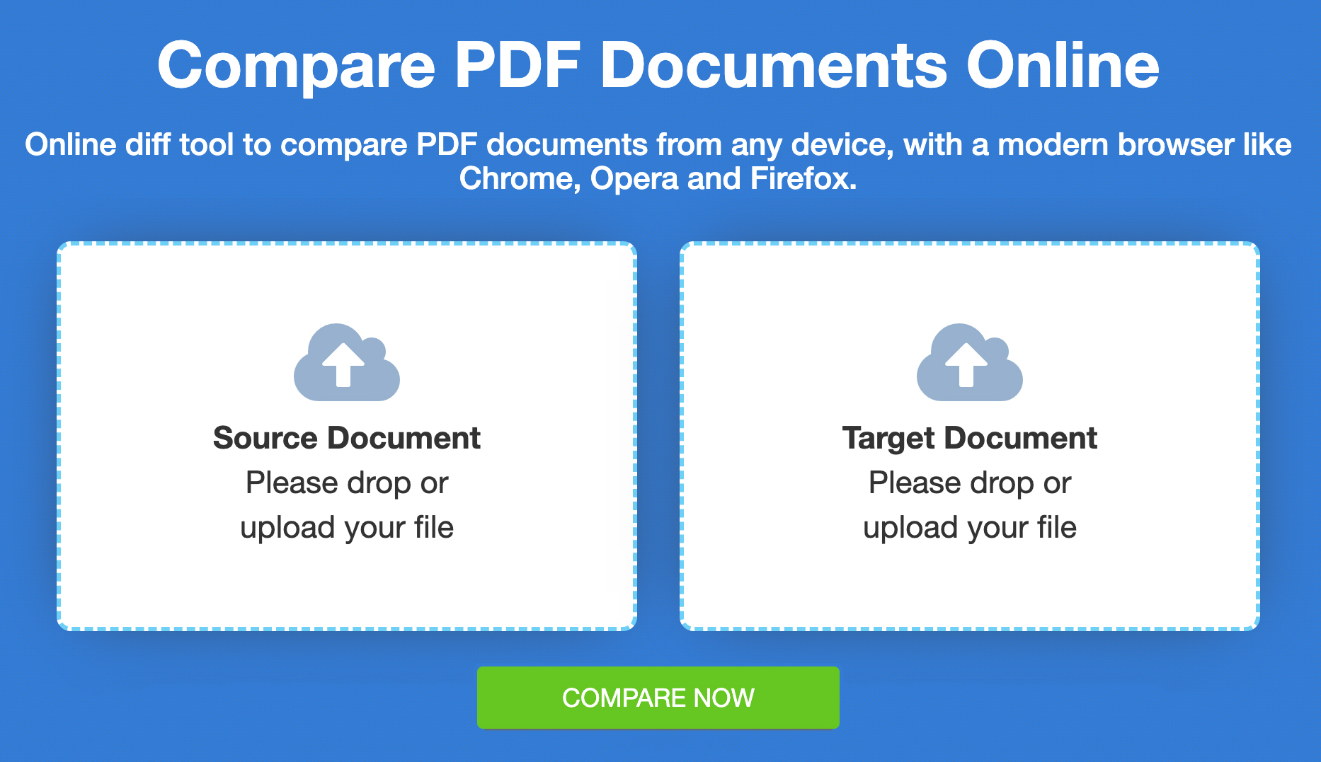 قارن ملفات PDF - مقارنة مجانية على الإنترنت