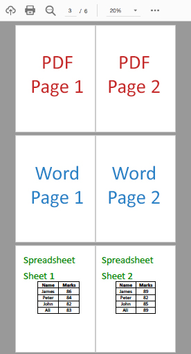 دمج أنواع الملفات المختلفة في ملف PDF واحد C #