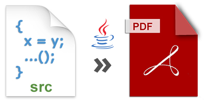 تحويل شفرة المصدر إلى PDF