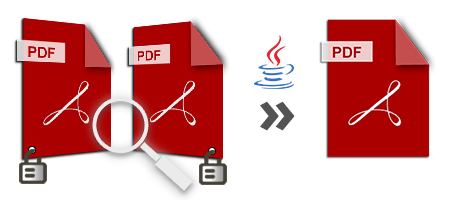 Compare Password Protected PDF Documents to find differences using Java API