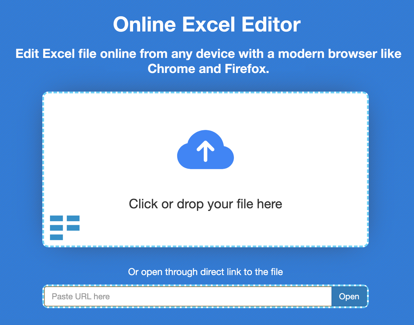 Bearbeiten Sie Excel-Tabellen online