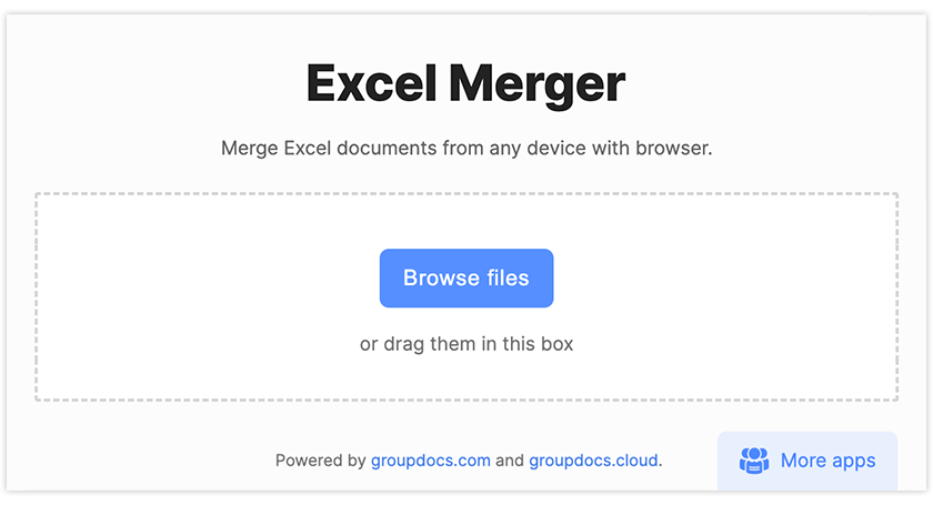 Excel-Dateien online zusammenführen