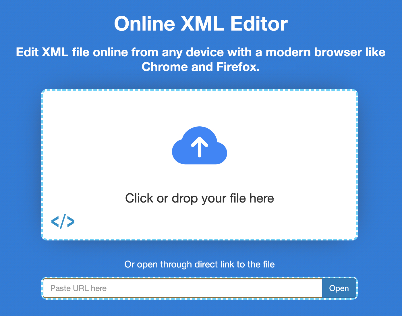Editar archivos XML en línea