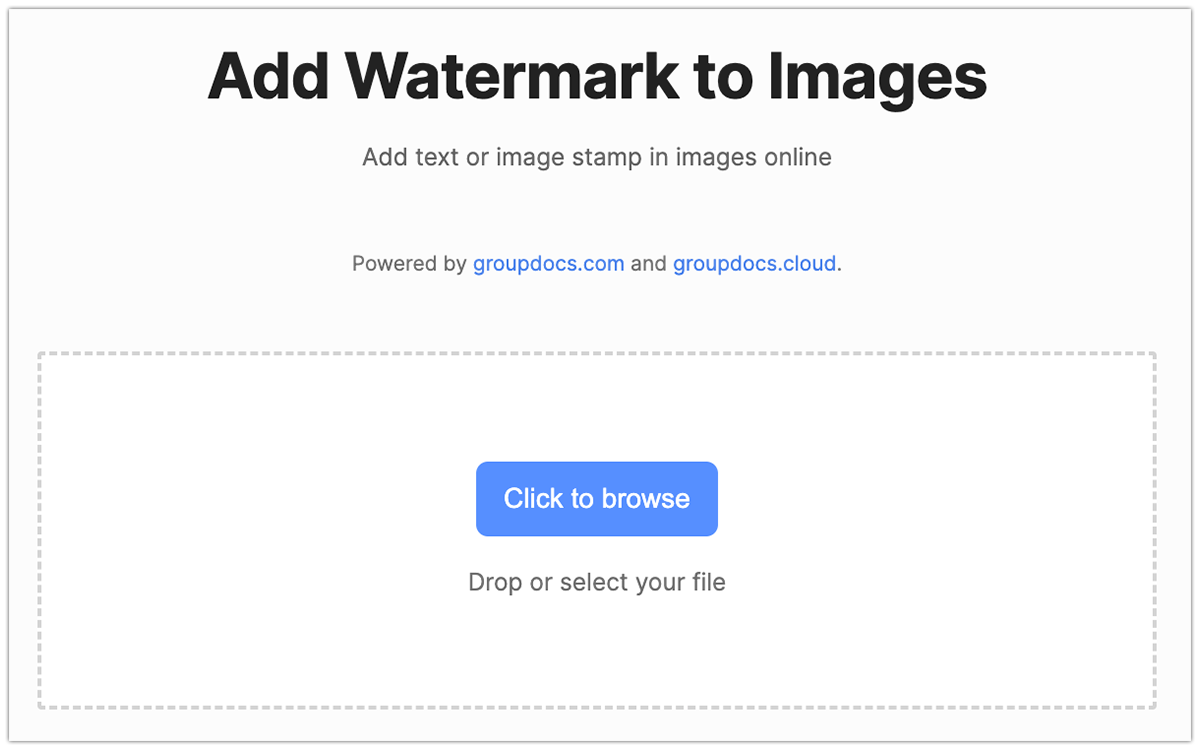 Agregue marcas de agua de texto e imágenes a imágenes en línea