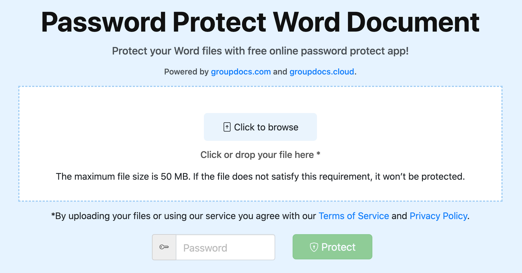 Protection par mot de passe des documents Word en ligne