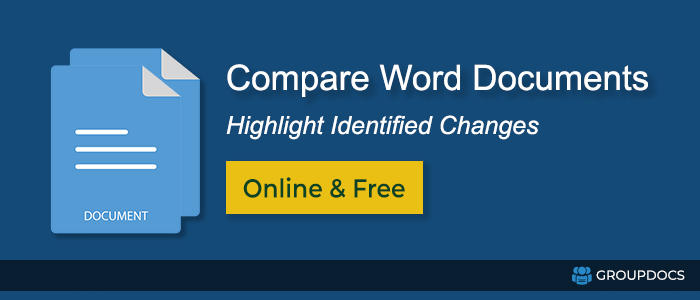 השווה קבצי Word - השוואה חינם באינטרנט