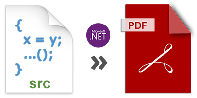 המרת קוד מקור ל-PDF באמצעות C#