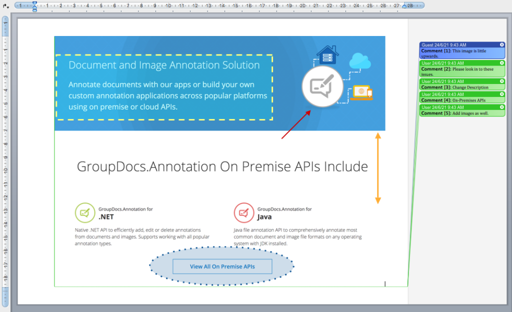 GroupDocsAPIを使用してDOCDOCXに注釈を追加する