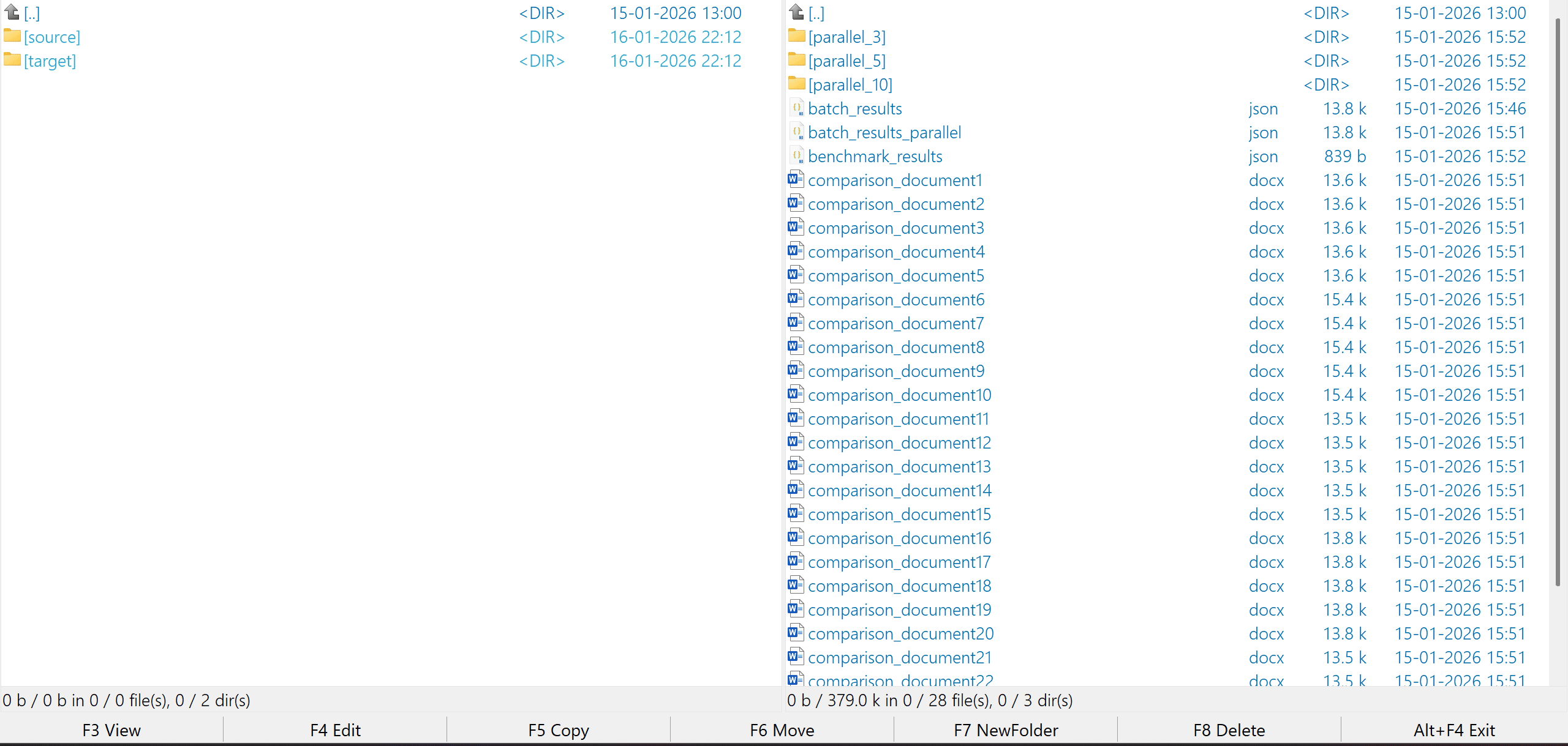 Document Comparison Results