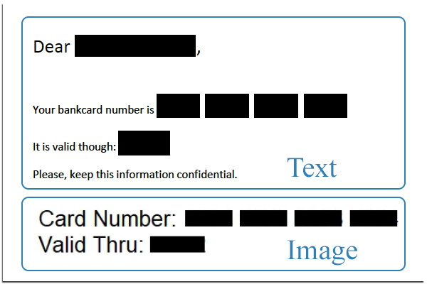 Redact PDF text and scanned image text