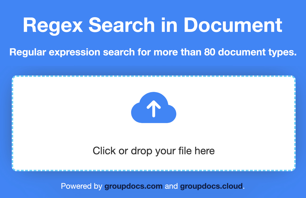 Online Regex Search App