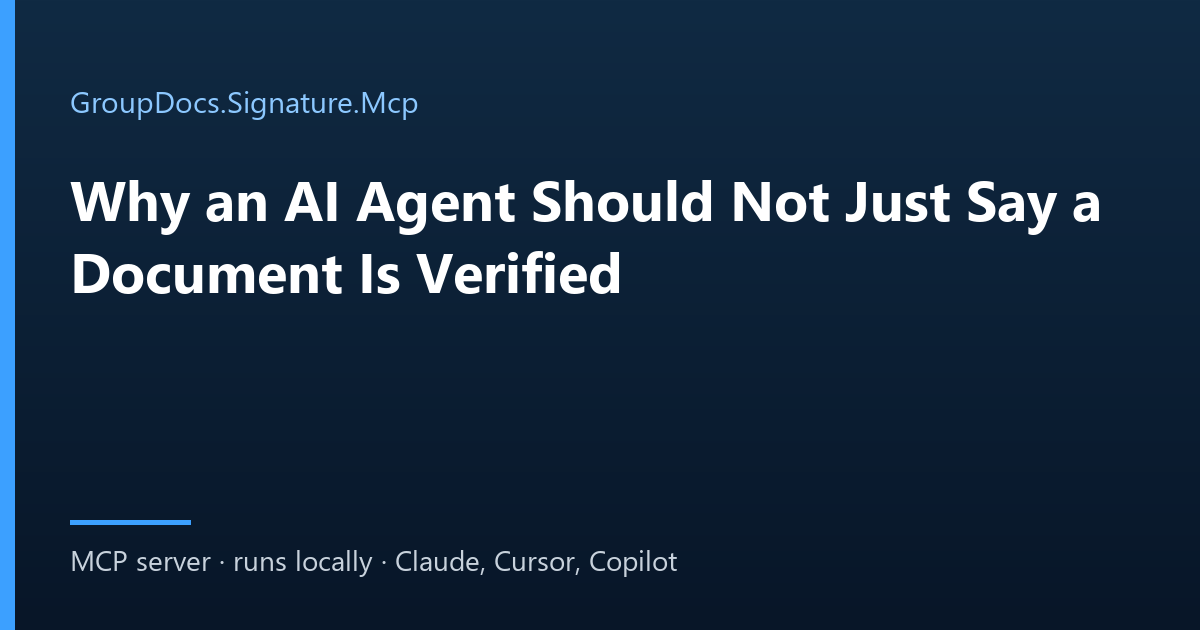 Verify digital signature with an AI agent: signer, issuer and validity read from a signed PDF