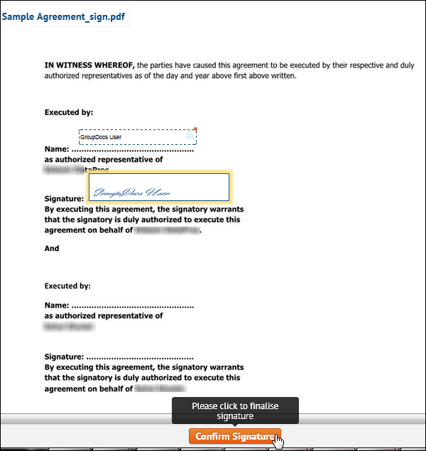 Collect signatures online by embedding documents as digital forms