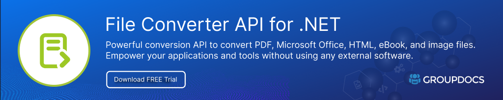 .NET için Dosya Dönüştürme API'sini İndirin