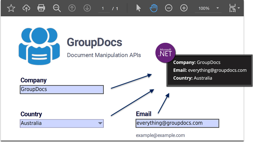 C#'ta değerleri Ayıklamak için PDF Formlarını Ayrıştırın