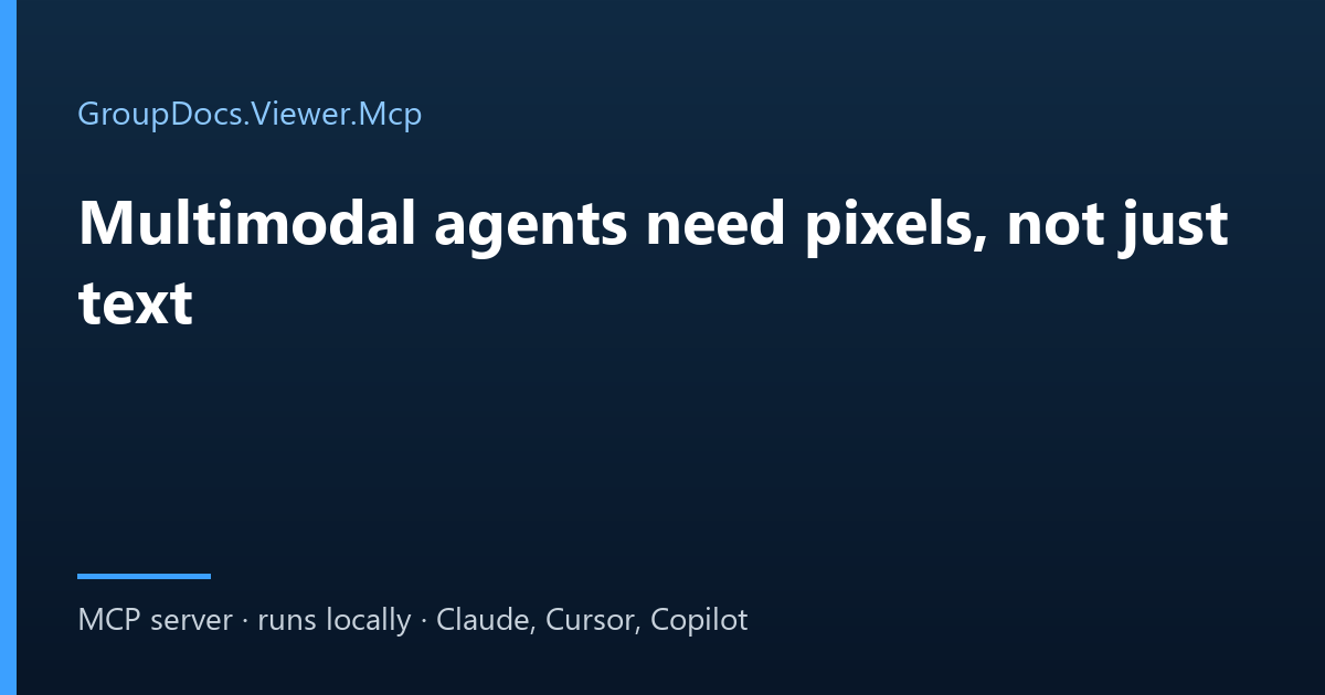 AI agent view document pages: a document page rendered as an image for Claude, Cursor and Copilot